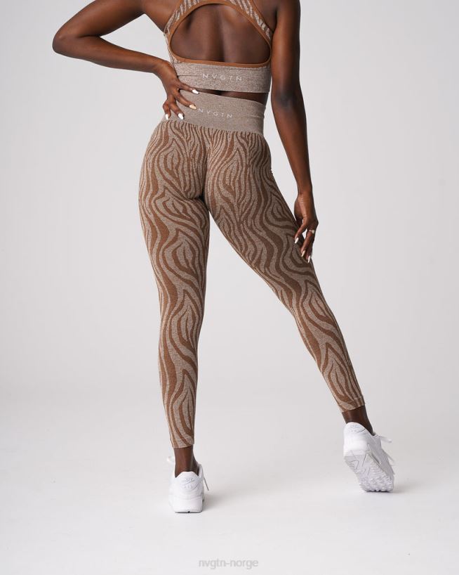 sebra sømløse leggings 22RN2T680 mokka Fitness NVGTN kvinner