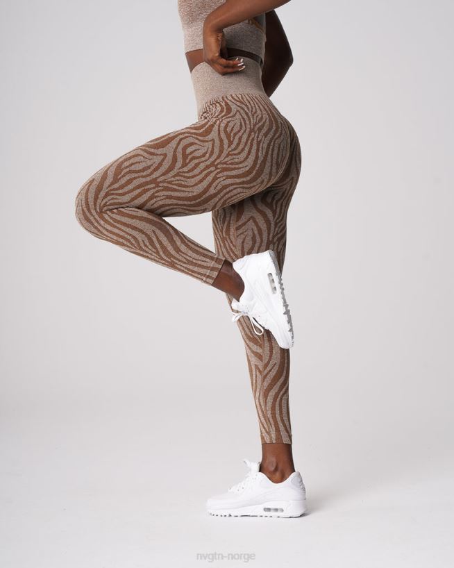 sebra sømløse leggings 22RN2T680 mokka Fitness NVGTN kvinner