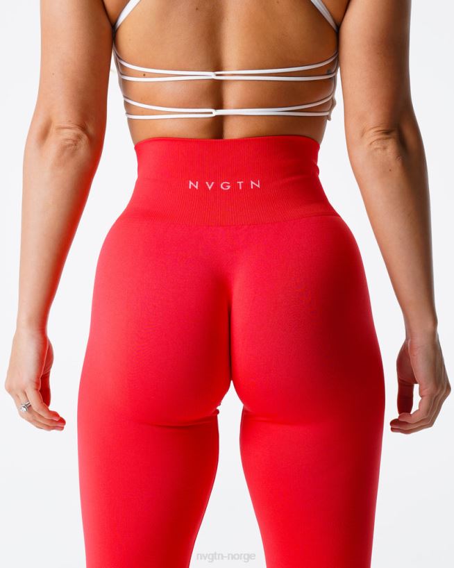 solide sømløse leggings 22RN2T552 skarlagenrød Fitness NVGTN kvinner