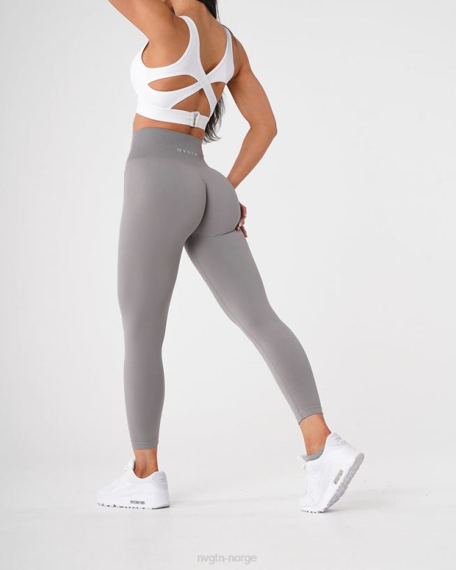 solide sømløse leggings 22RN2T555 lysegrå Fitness NVGTN kvinner
