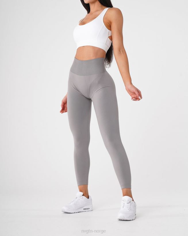 solide sømløse leggings 22RN2T555 lysegrå Fitness NVGTN kvinner