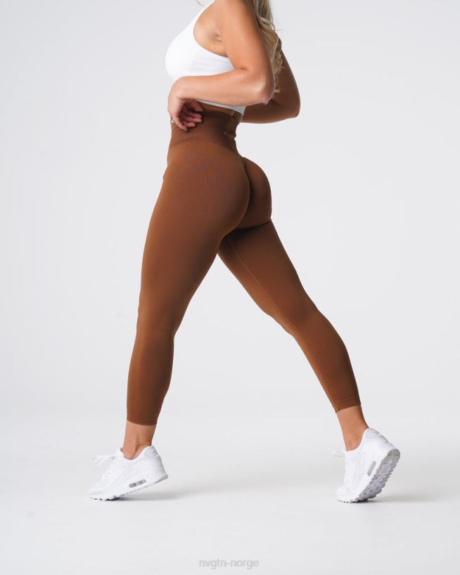 solide sømløse leggings 22RN2T556 karamell Fitness NVGTN kvinner