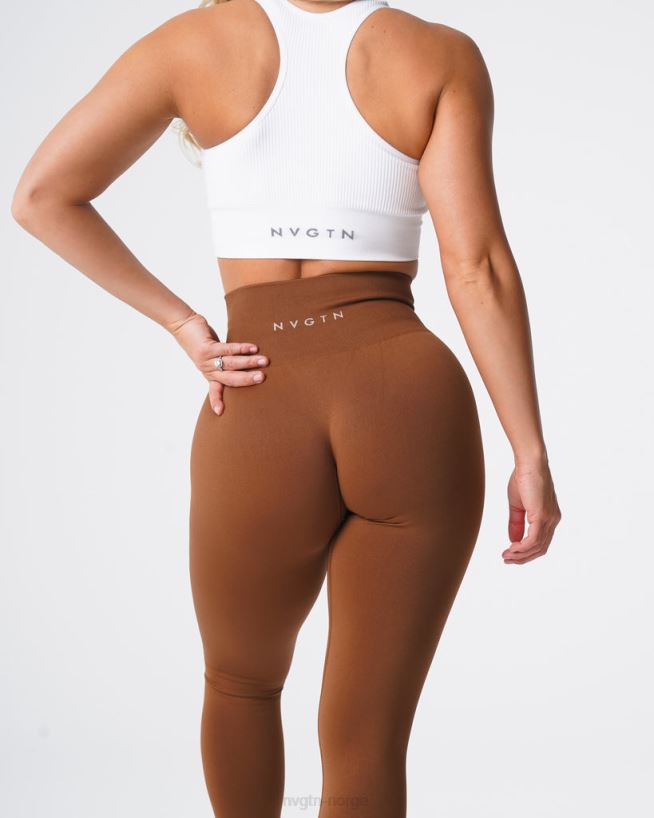 solide sømløse leggings 22RN2T556 karamell Fitness NVGTN kvinner
