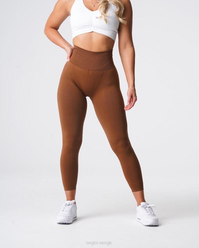 solide sømløse leggings 22RN2T556 karamell Fitness NVGTN kvinner