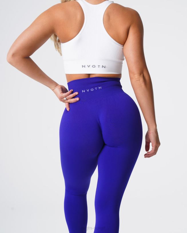 solide sømløse leggings 22RN2T575 kobolt Fitness NVGTN kvinner