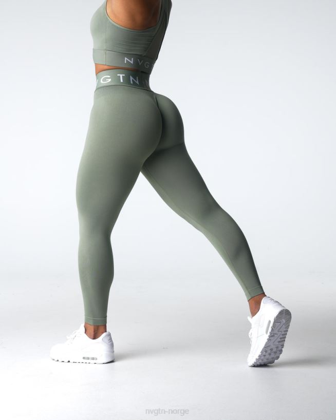 sport sømløse leggings 22RN2T501 salvie grønn Fitness NVGTN kvinner