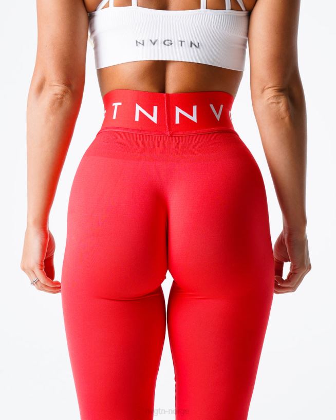 sport sømløse leggings 22RN2T570 skarlagenrød Fitness NVGTN kvinner