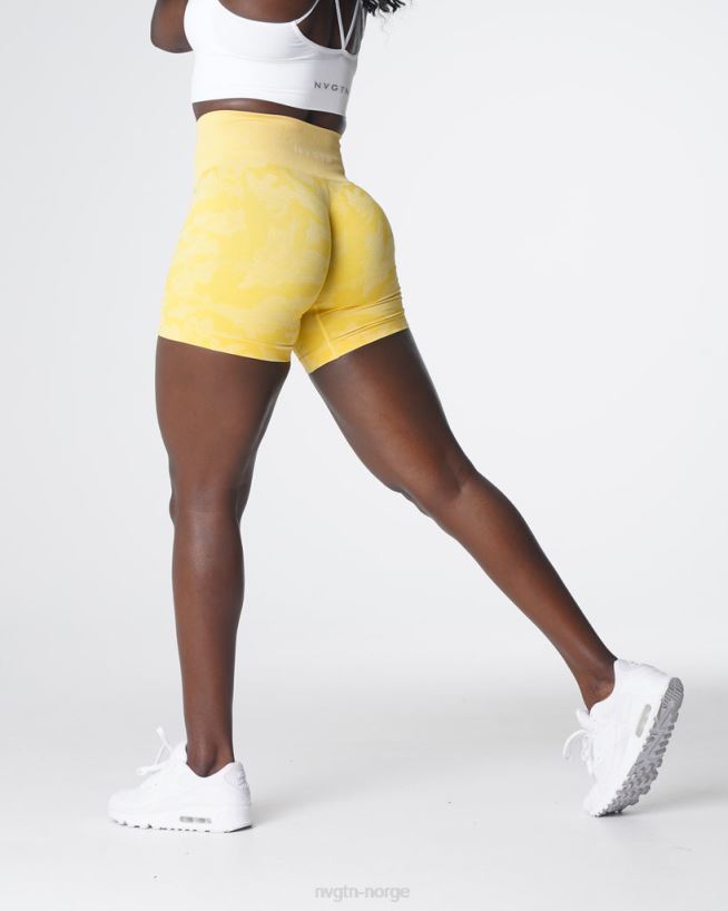 camo sømløse shorts 22RN2T449 solskinnsgul Fitness NVGTN kvinner