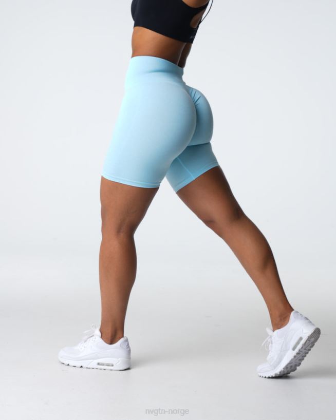 crunch sømløse shorts 22RN2T396 pastell blå Fitness NVGTN kvinner