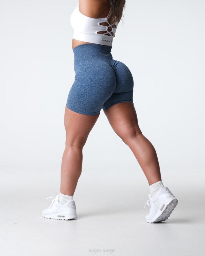 crunch sømløse shorts 22RN2T399 skiferblå Fitness NVGTN kvinner