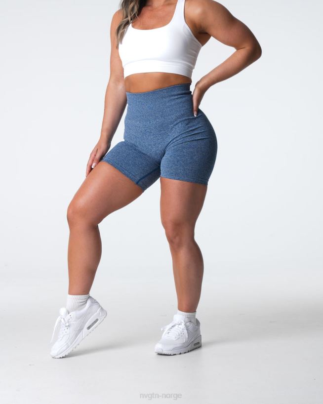 crunch sømløse shorts 22RN2T399 skiferblå Fitness NVGTN kvinner