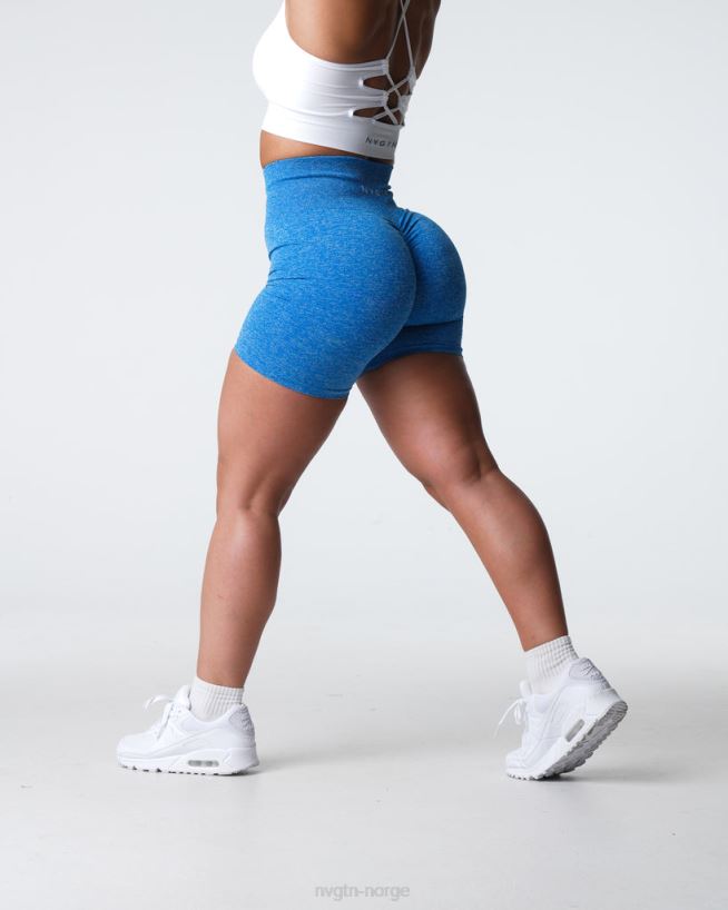 crunch sømløse shorts 22RN2T412 havblått Fitness NVGTN kvinner