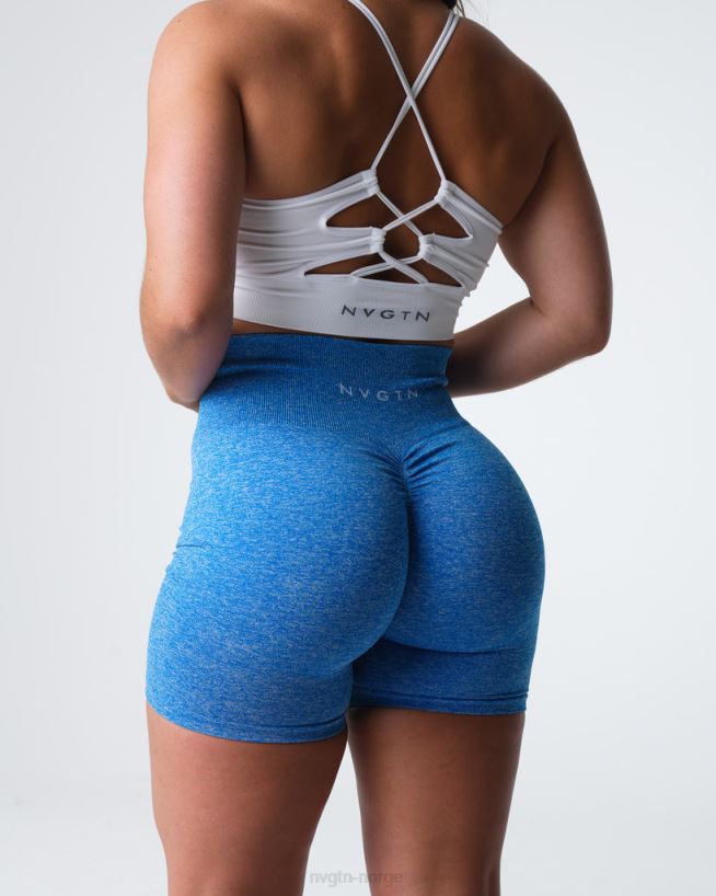 crunch sømløse shorts 22RN2T412 havblått Fitness NVGTN kvinner