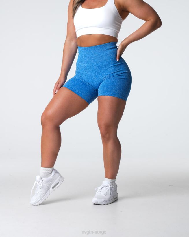 crunch sømløse shorts 22RN2T412 havblått Fitness NVGTN kvinner