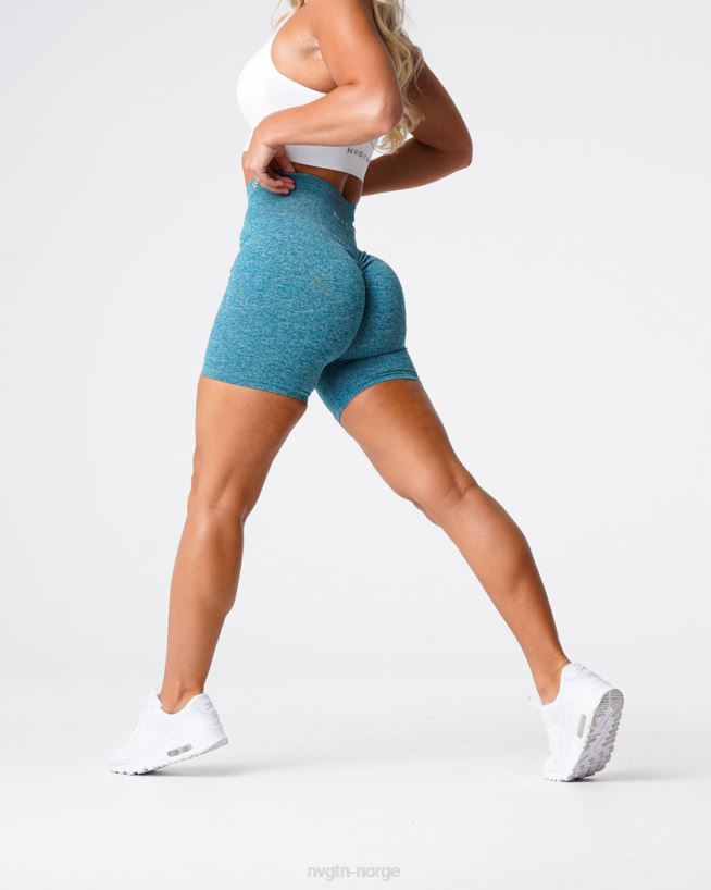 crunch sømløse shorts 22RN2T424 blågrønn Fitness NVGTN kvinner
