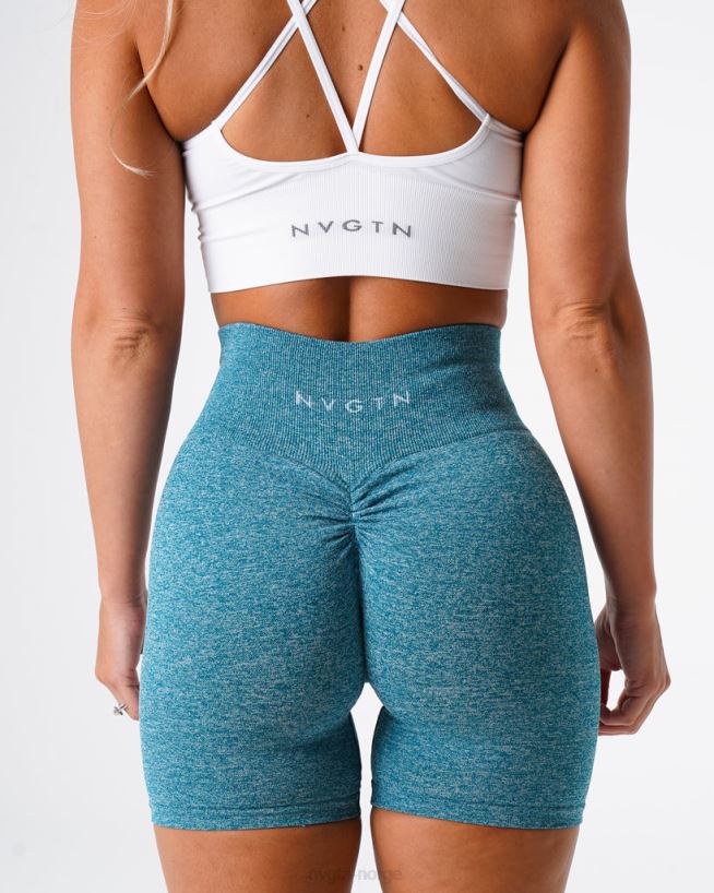 crunch sømløse shorts 22RN2T424 blågrønn Fitness NVGTN kvinner