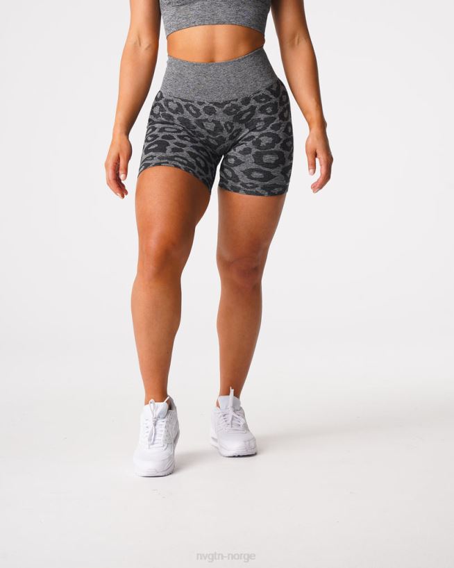 leopard sømløse shorts 22RN2T467 svartflekkete Fitness NVGTN kvinner