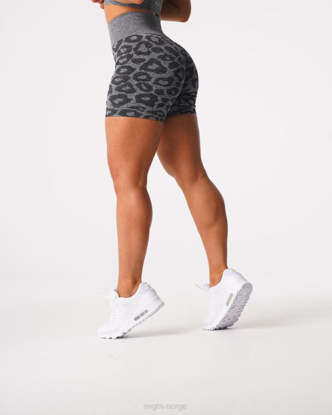 leopard sømløse shorts 22RN2T467 svartflekkete Fitness NVGTN kvinner