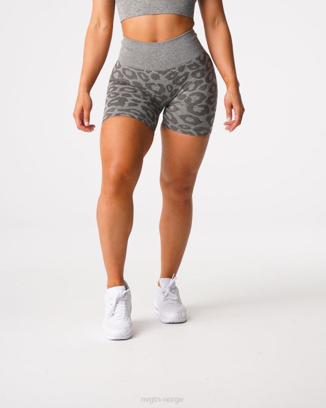 leopard sømløse shorts 22RN2T468 kakigrønn Fitness NVGTN kvinner