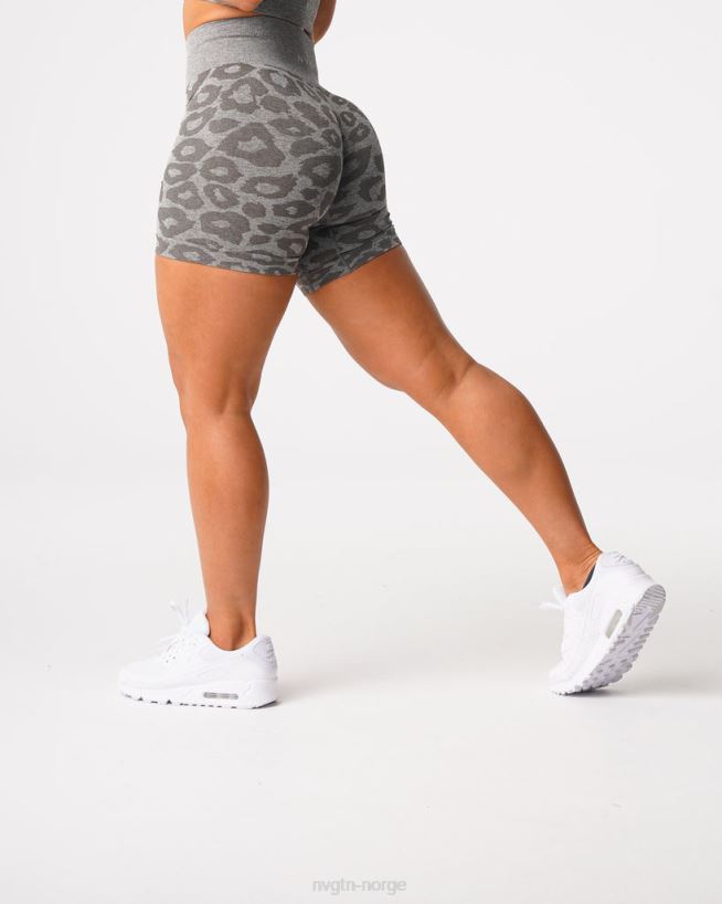 leopard sømløse shorts 22RN2T468 kakigrønn Fitness NVGTN kvinner
