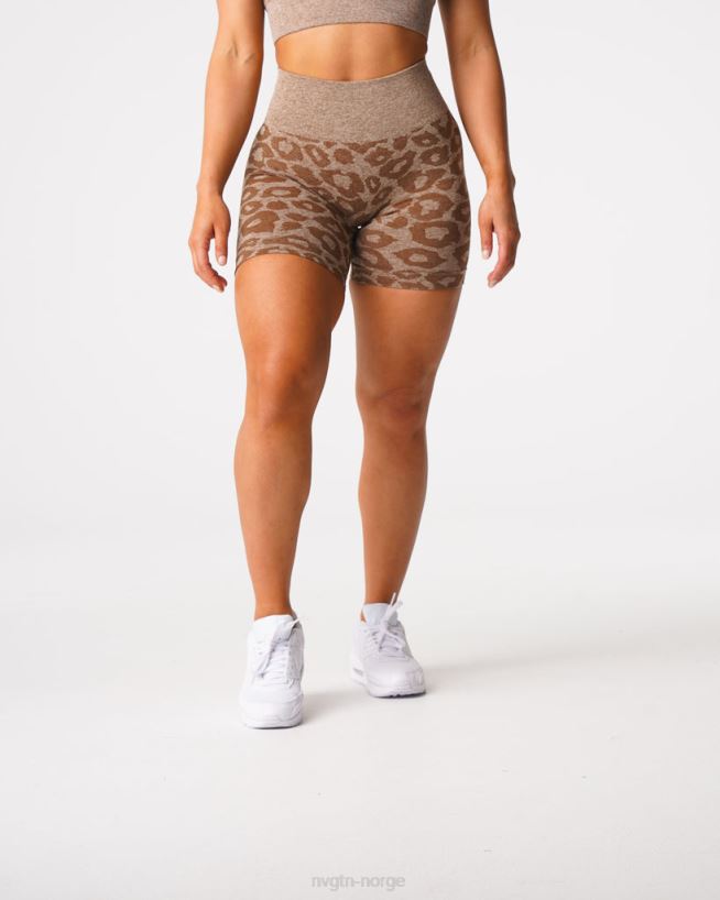 leopard sømløse shorts 22RN2T469 mokka Fitness NVGTN kvinner