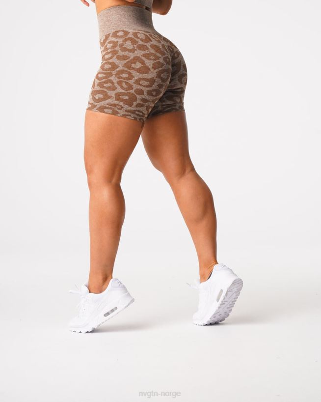 leopard sømløse shorts 22RN2T469 mokka Fitness NVGTN kvinner