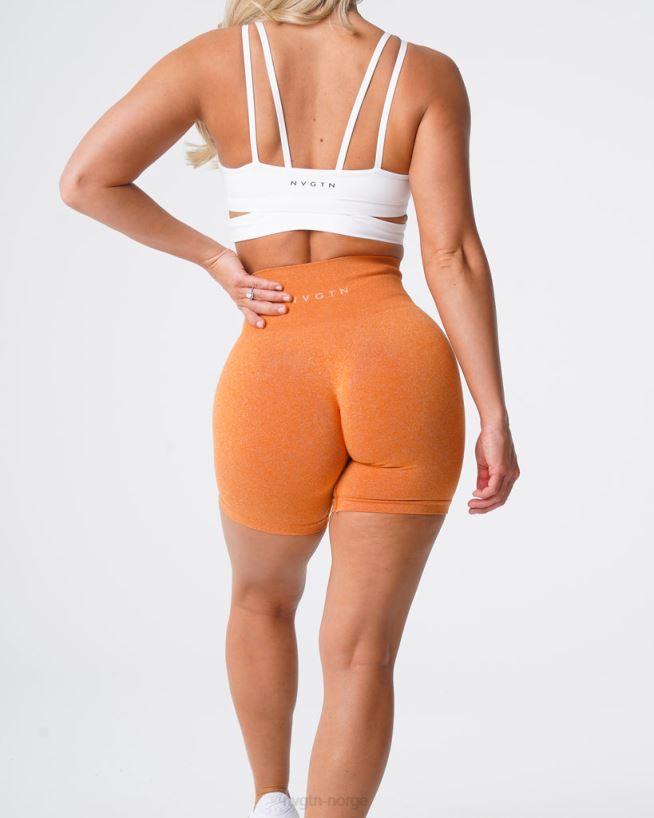 pro sømløse shorts 22RN2T365 brent oransje Fitness NVGTN kvinner