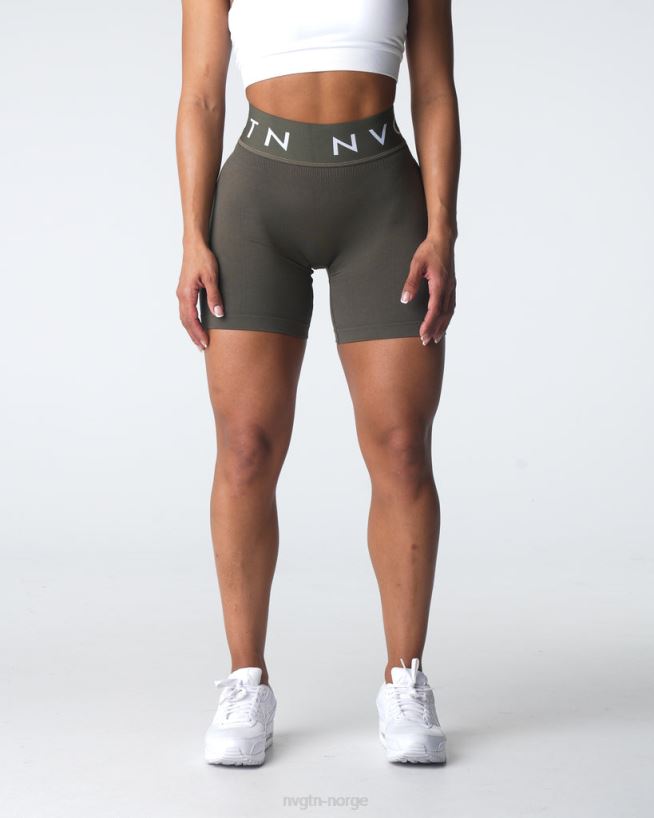 sømløse sportsshorts 22RN2T432 oliven Fitness NVGTN kvinner