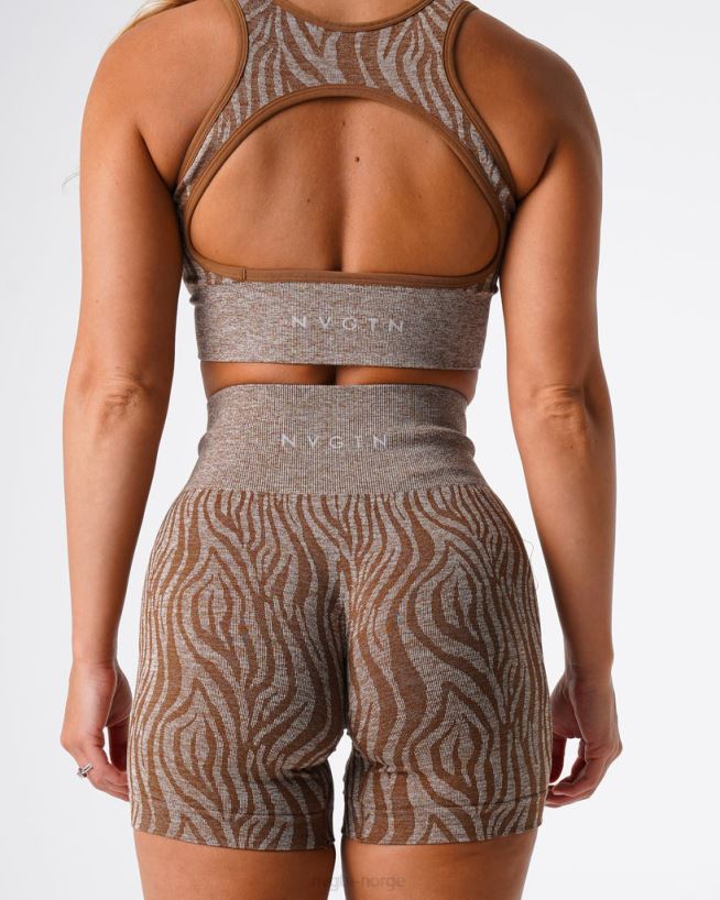 sebra sømløse shorts 22RN2T472 mokka Fitness NVGTN kvinner