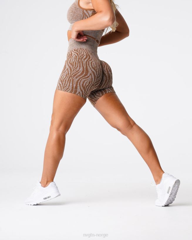 sebra sømløse shorts 22RN2T472 mokka Fitness NVGTN kvinner