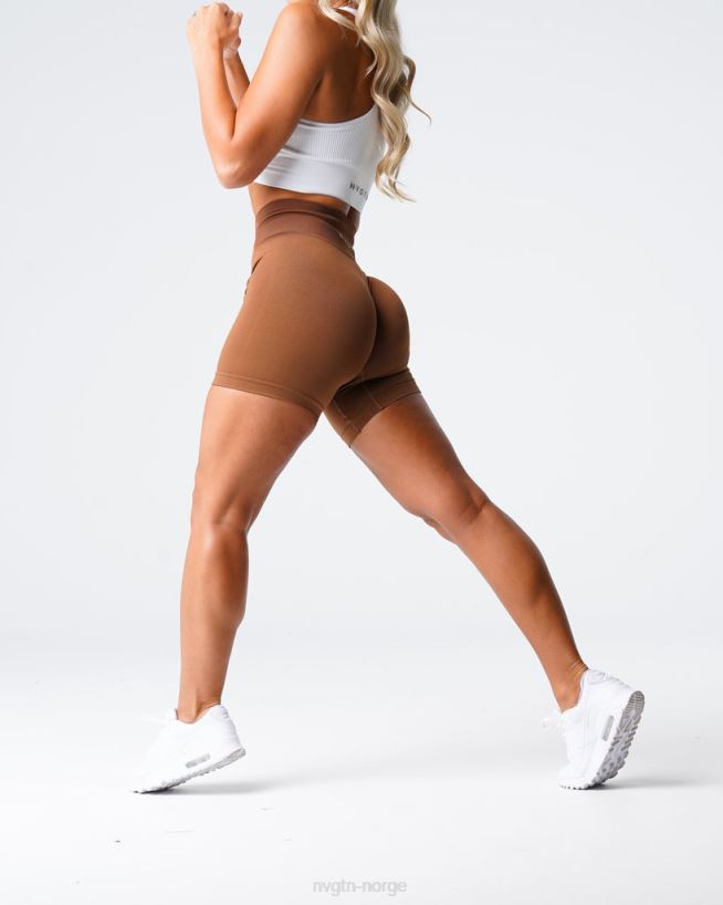 solid sømløs shorts 22RN2T452 karamell Fitness NVGTN kvinner