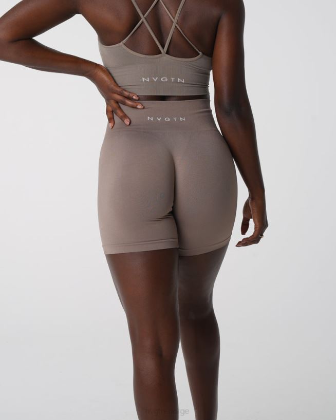 solid sømløs shorts 22RN2T454 taupe Fitness NVGTN kvinner