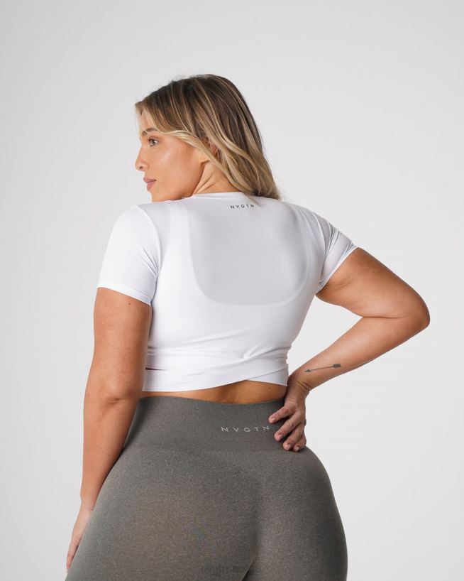 crossbody t-skjorte 22RN2T247 hvit Fitness NVGTN kvinner