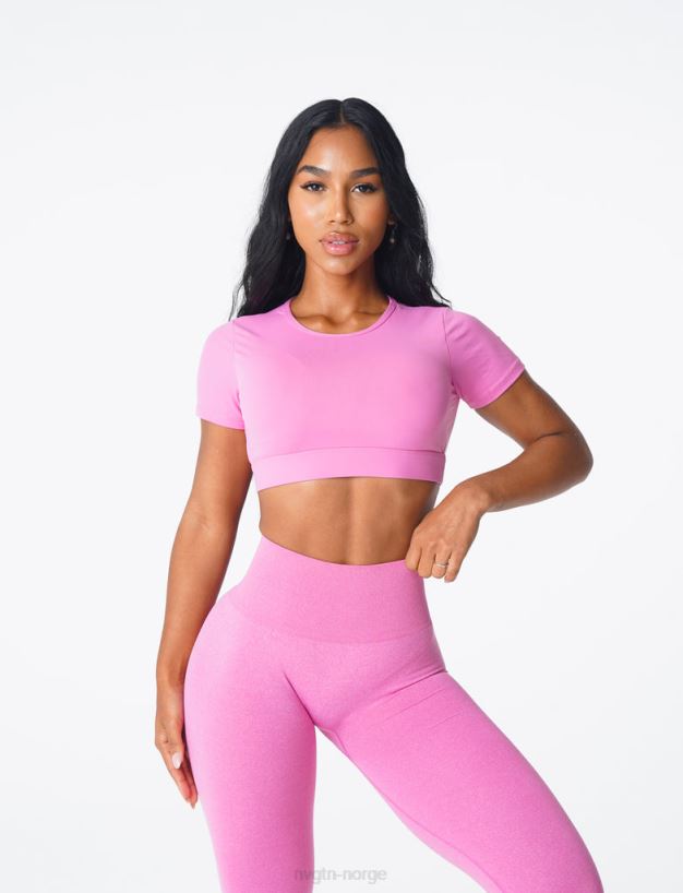 åpen t-skjorte bak 22RN2T79 tyggegummi rosa Fitness NVGTN kvinner