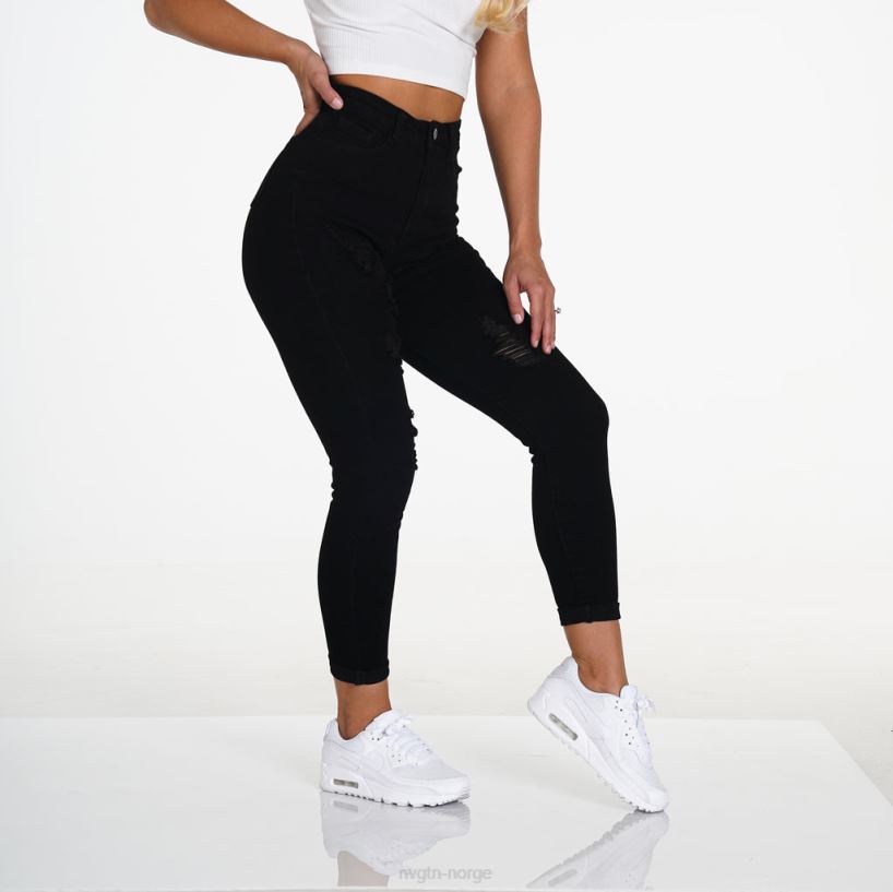 navishape ripped jeans 22RN2T745 svart livsstil NVGTN kvinner