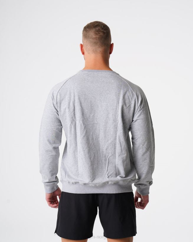 genser med rund hals 22RN2T792 grå topper NVGTN menn
